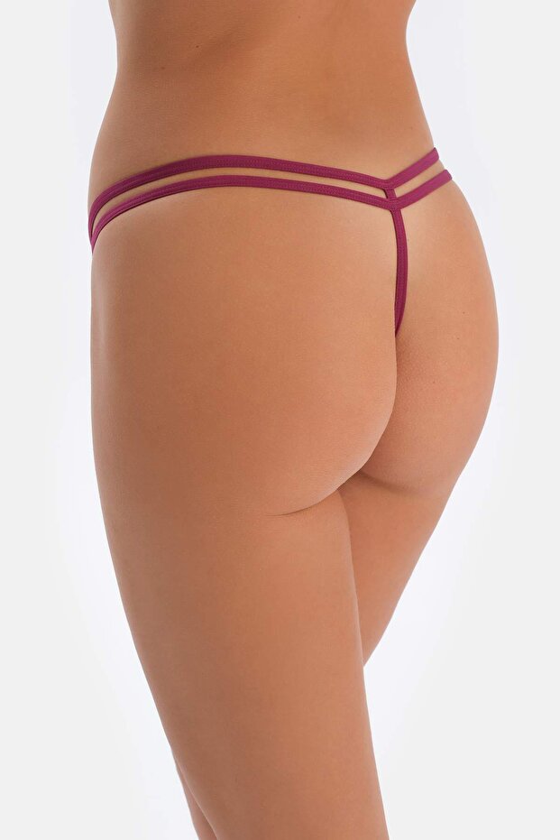Mürdüm Dantelli G-String Külot - 6