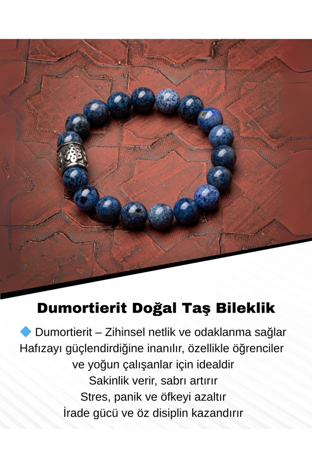 Dumortierite Natural Stone Bracelet - 10mm