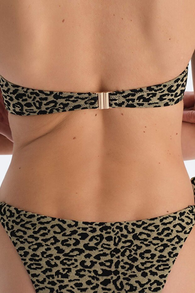 Στράπλες καφέ μπικίνι τοπ - 7