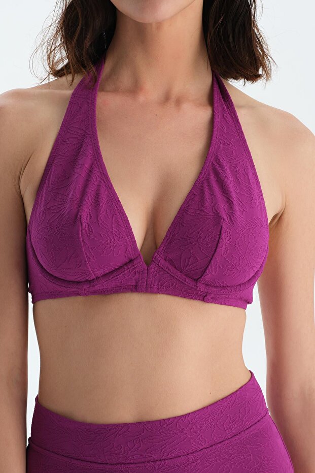 Mor Balenli Bikini Üst - 5