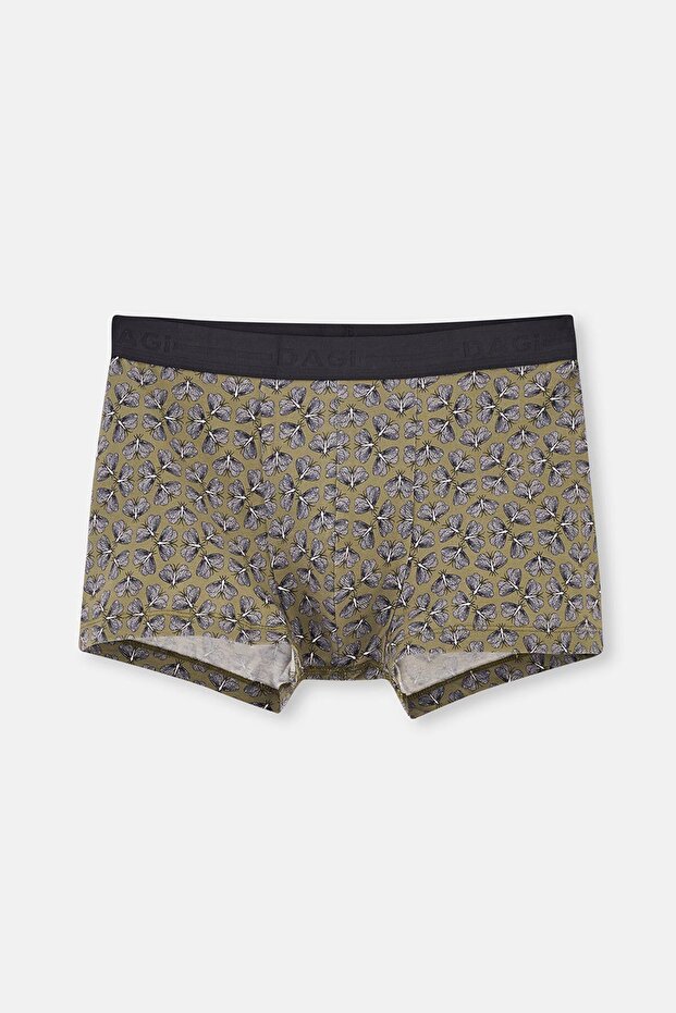 Light Khaki Patterned Cotton Boxers