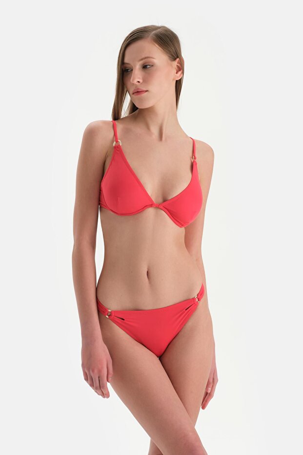 Kırmızı Normal Bel Bikini Alt - 4