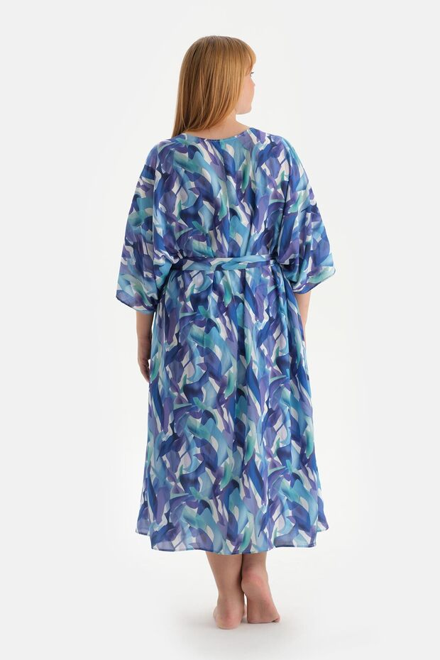 Mavi Kısa Kimono - 2