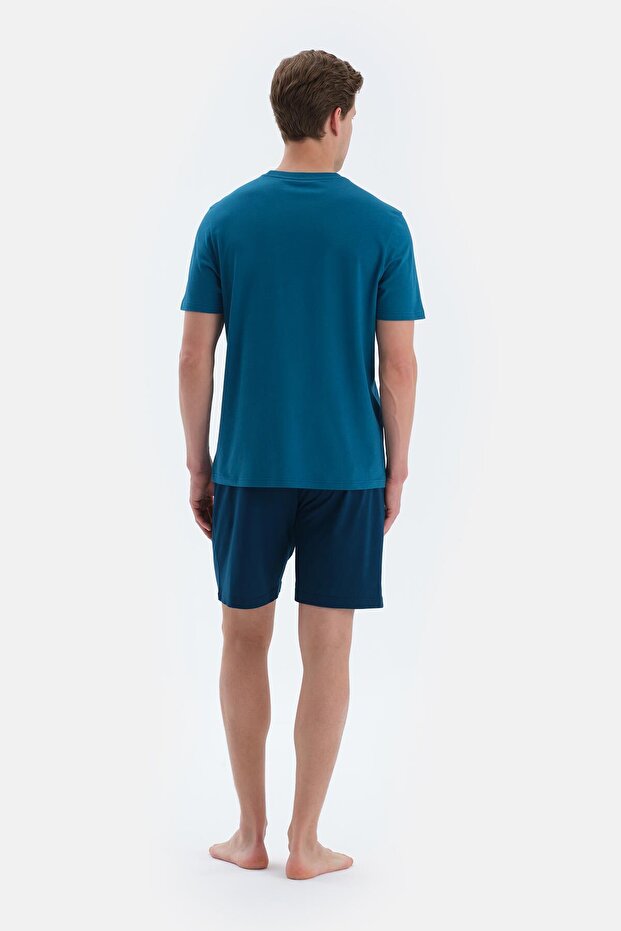 Lacivert Penye Modal Şort - 2