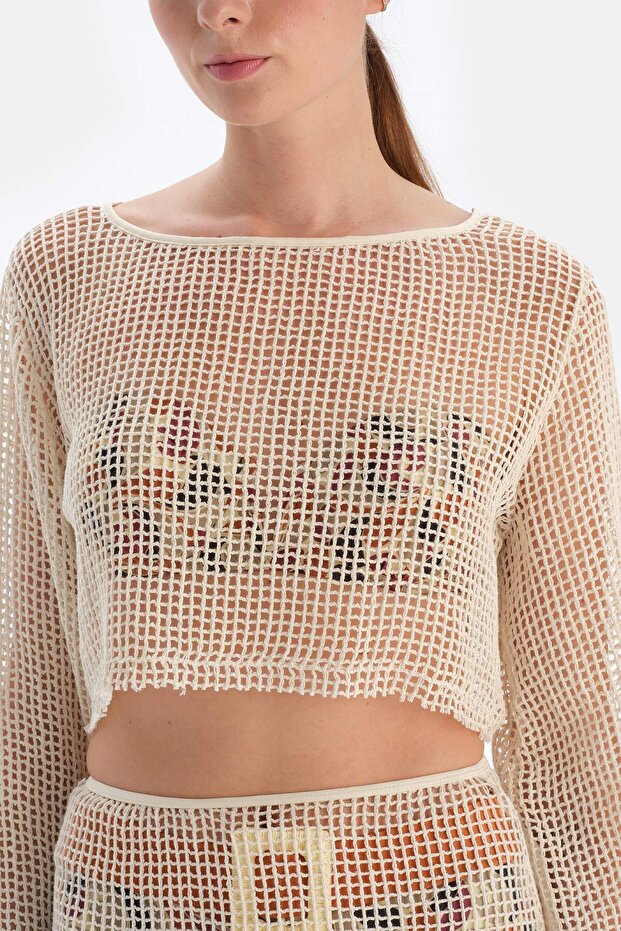 Ekru Uzun Kol Üst - 6