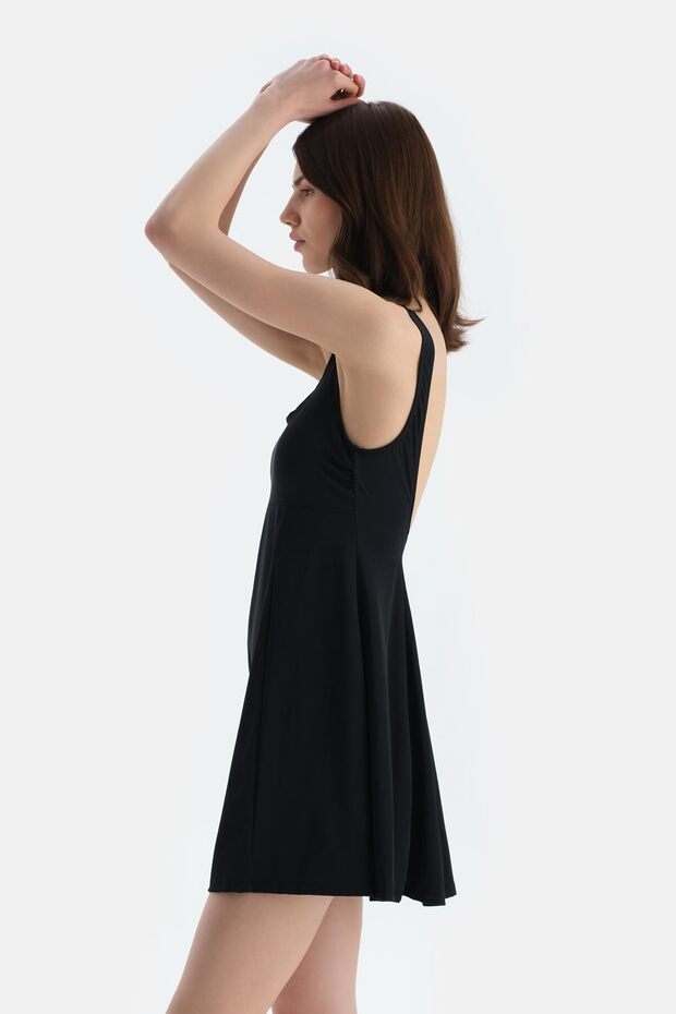 Siyah Kare Yaka Elbiseli Mayo - 3