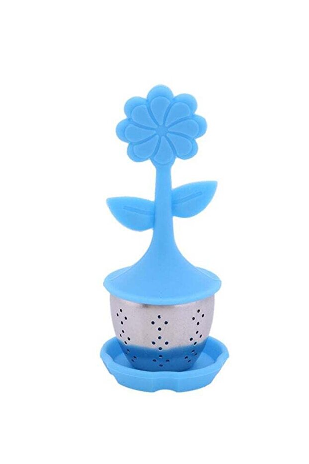 جنيريك مصفاة لأوراق الشاي أزرق 5x2.5x0.5سم - 2