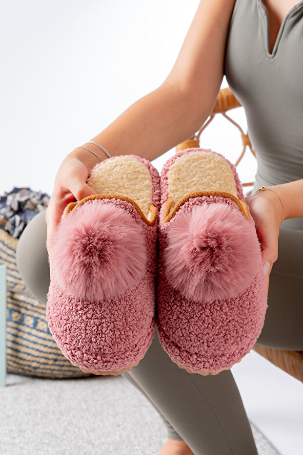 Women's House Slippers Pompom Stylish Clothing Gift Dowry Bundle Guest Slippers