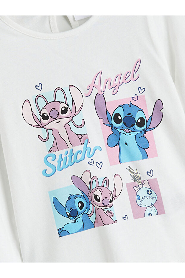 Lilo & Stitch Baskılı Kız Çocuk Bluz - 2