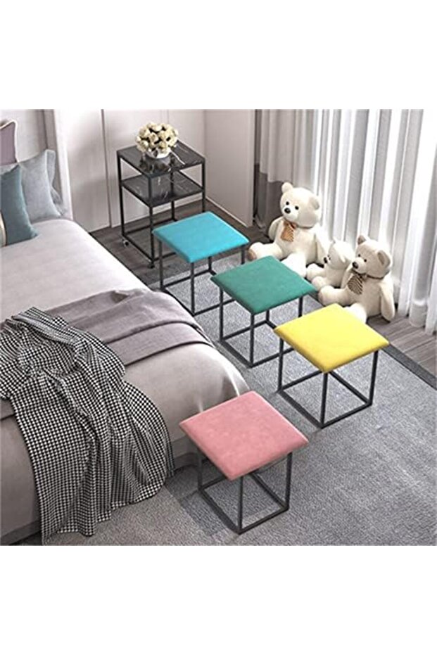 5 In 1 Seating Sofa Cube Table With Casters Stackable Table Chair Sets - 4