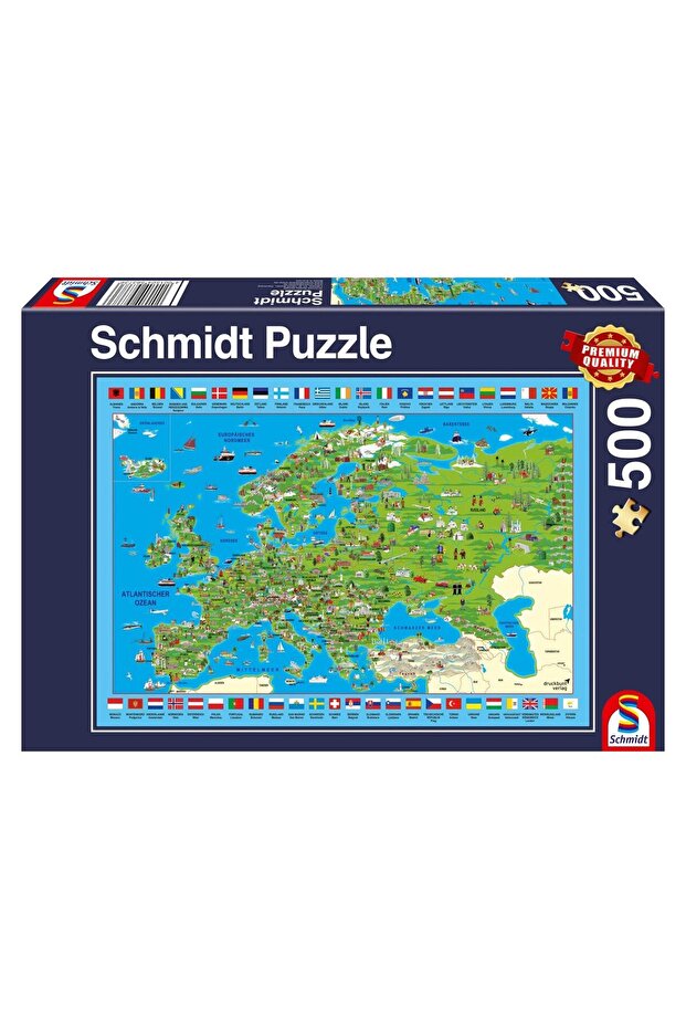 Puzzle - Objevte Evropu, 500 dílků - 2