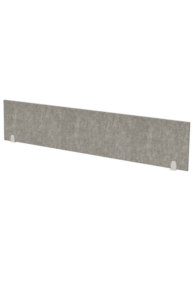 200x40 Acoustic Desk Privacy Divider Panel - Modern Grey Noise Reducing Partition