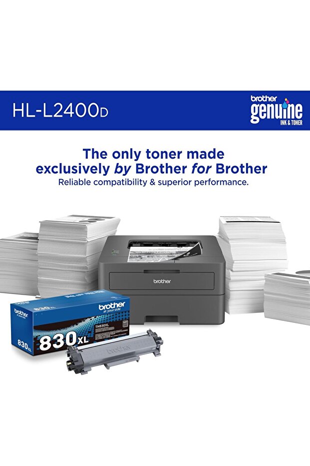 HL-L2400D Compact Double Sided Printing Monochrome Laser Printer, USB Connector - 4