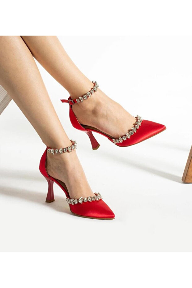 Saten Abiye Ayakkabı 9cm -FELİSYABUTİK - 1