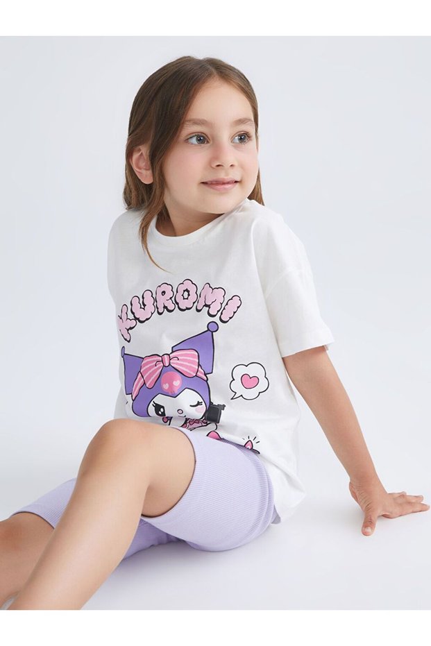 Lcw Baby Kuromi Printed Baby Girl T-Shirt and Leggings 2-Pack