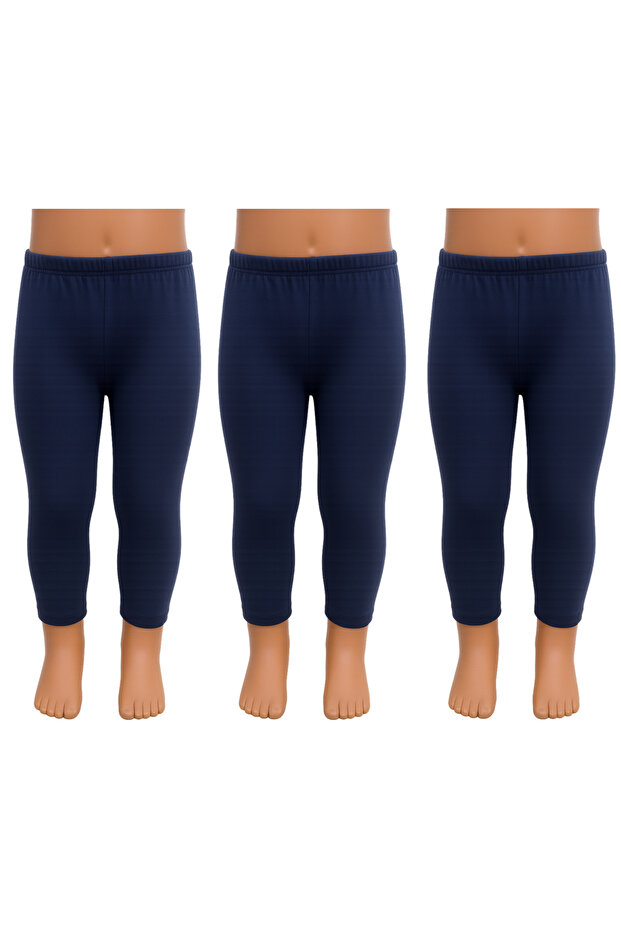 Girls’ Basic Leggings Set – 3 Pieces No Lace