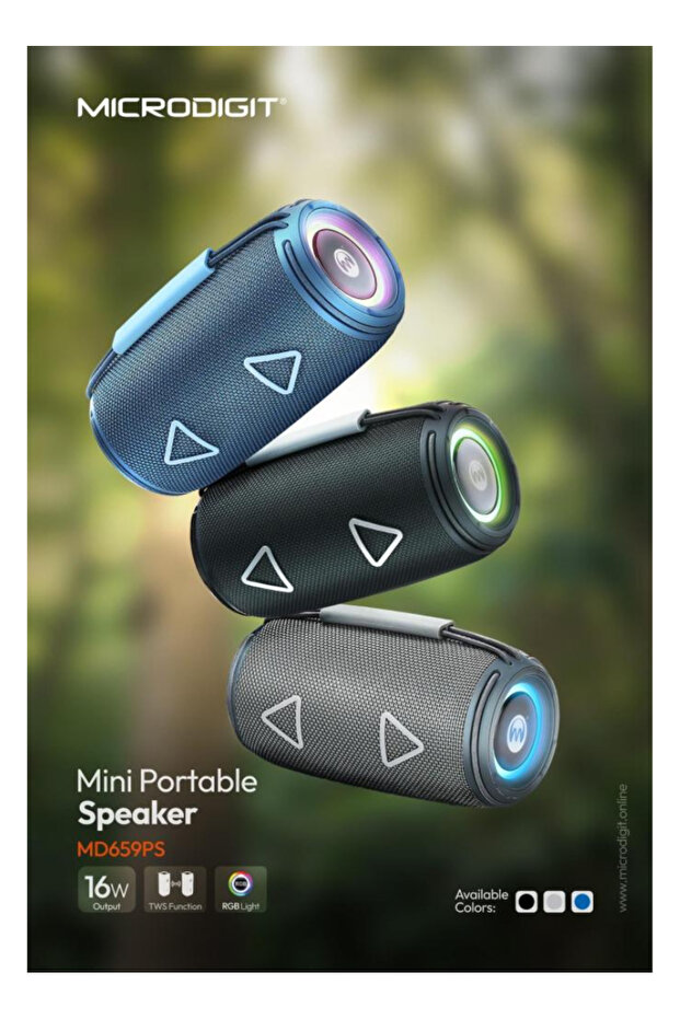 مكبر صوت لاسلكي صغير محمول MD659PS - 3