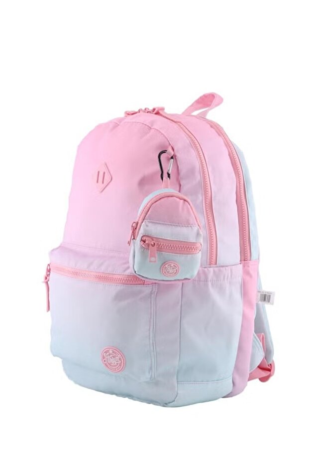 حقيبة ظهر كلاسيكية باللون الأزرق البحري مع ملحق - 3