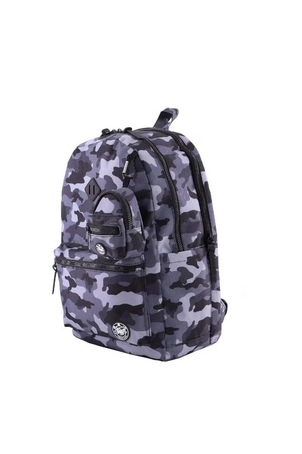 حقيبة ظهر كلاسيكية باللون الأزرق البحري مع ملحق - 2