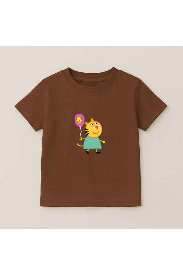 Pig Crew Neck 100% Cotton Printed Short Sleeve Children's and Teenage T-Shirt