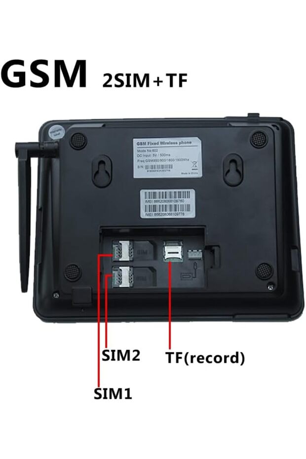 Wireless GSM Desk Phone – Dual SIM, Call Recording, SMS, Caller ID & Battery Backup | Cordless Lan - 4