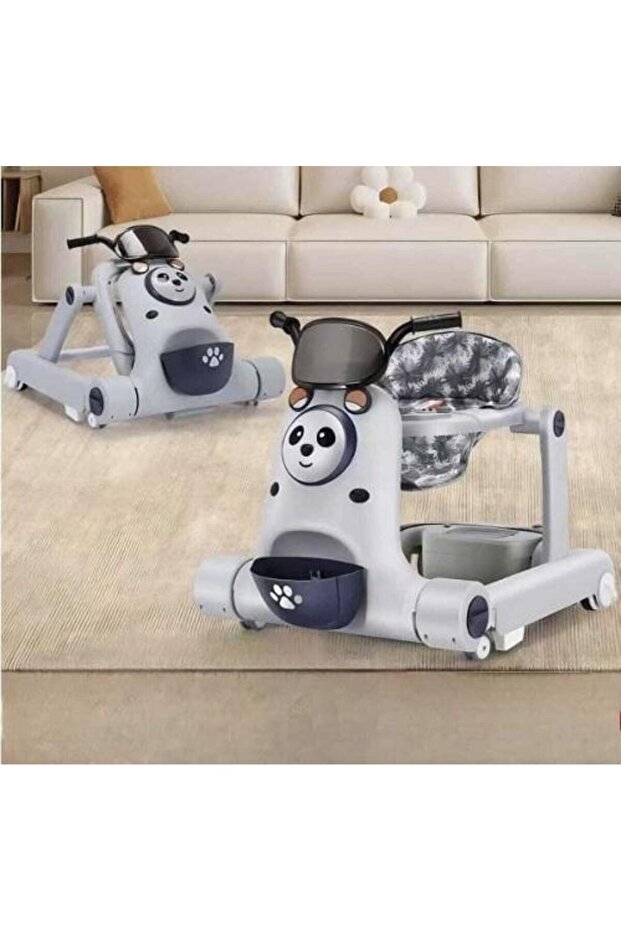 مشاية باندا الذكية 3 في 1 - رمادي - 1