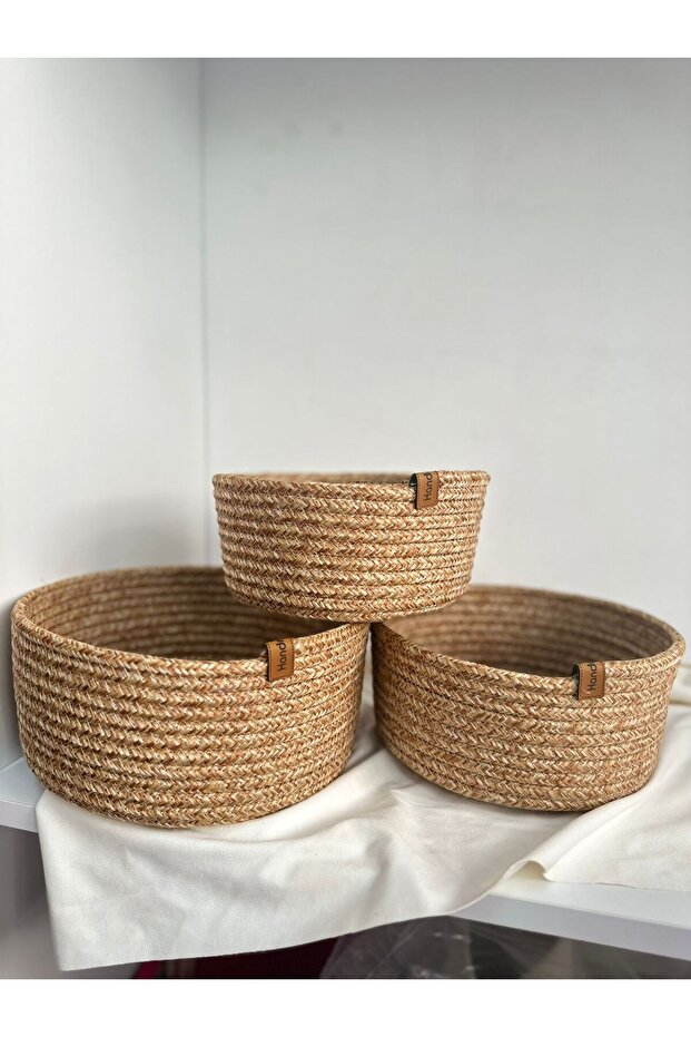 Wicker Basket Bamboo Basket 3 Basket Handmade Decorative Basket