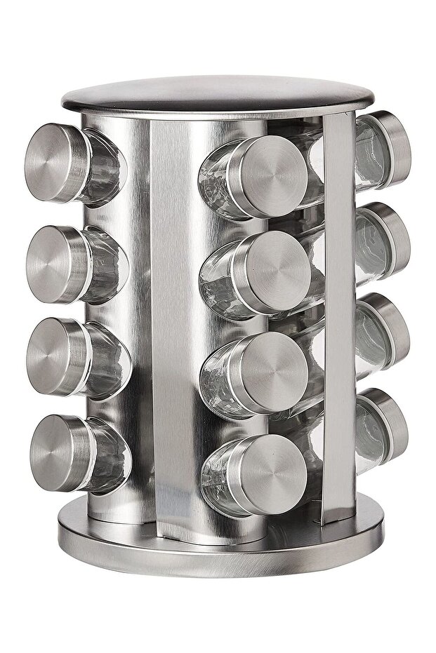 16 - Jar Revolving Countertop Spice Tower, Carousel Seasoning Storage Organization for Home & Kitch