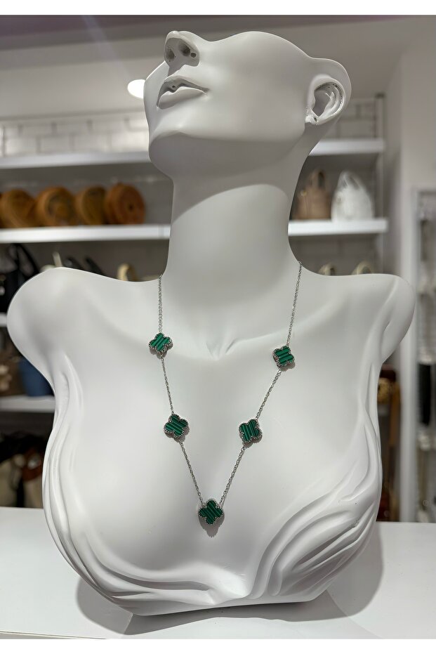 SİLVER YONCA ÇELİK KOLYE - 1