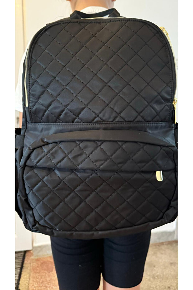 BLACK WATERPROOF BACKPACK WITH USB - 3