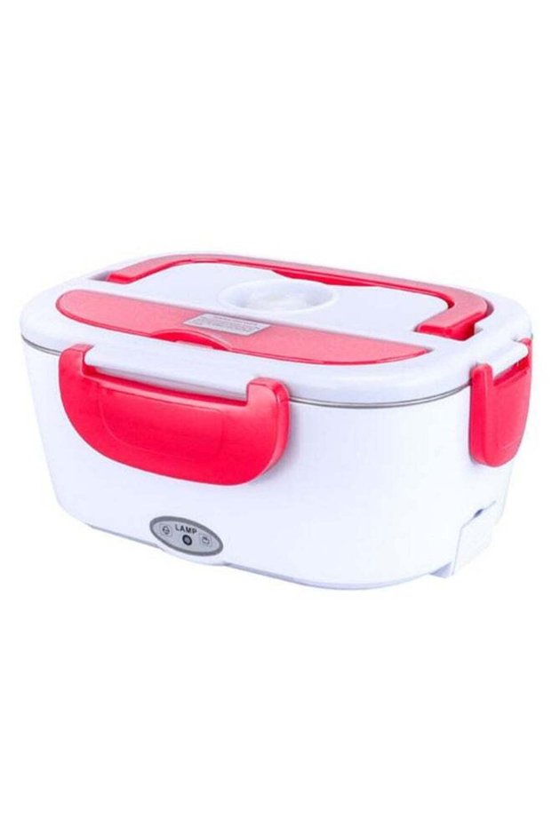 Multi-Functional Electric Heating Lunch Box With Removable Container Red/White