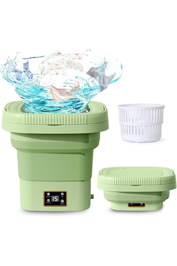 Portable Washing Machine, Mini Washing Machine, Small 9L Folding Washing Machine, Large Capacity, wi