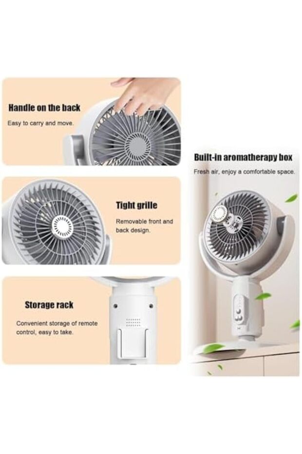 Silent Tower Fan With Remote Control Powerful Fan 360 Circulation Quiet And Powerful Floor F - 4
