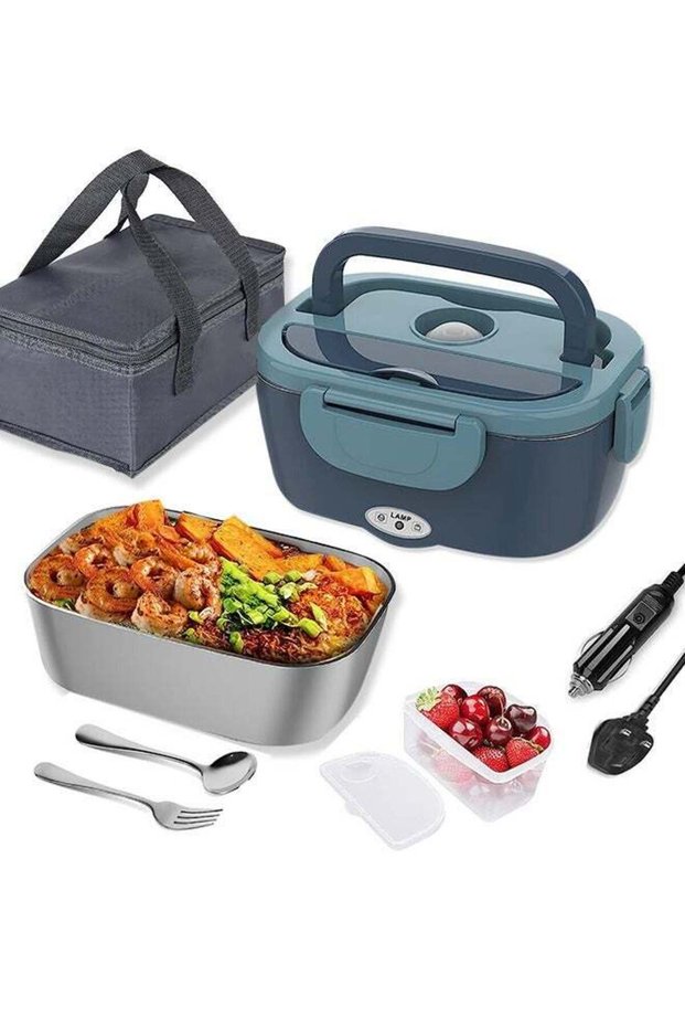 Electric Lunch Box Food Heater, 2 in 1 Portable Heated Lunch Boxes Lunch for Adults, Office, Car Tr