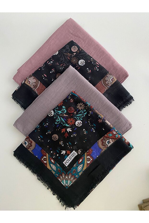 4 Mixed Patterned Cheesecloth Writing - 1