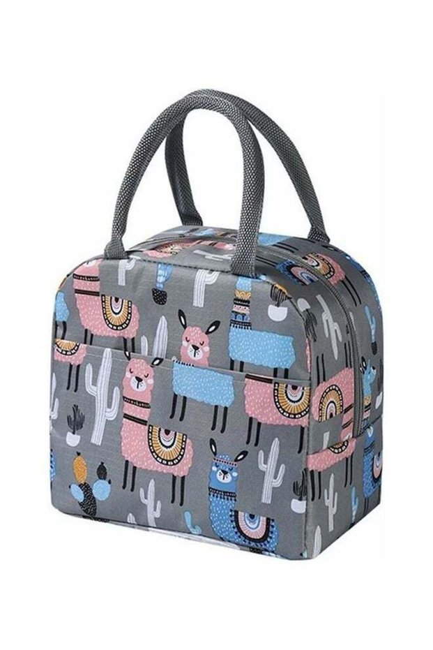 Alpaca Print Insulated Lunch Bag Multicolour 23x21x13cm