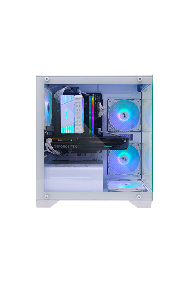 معالج ألعاب i5-14400F، بطاقة رسومات RTX 5060 سعة 8 جيجابايت، ذاكرة DDR5 سعة 16 جيجابايت، قرص SSD سعة 1 تيرابايت، 600 واط، مروحة ARGB رباعية، نظام تشغيل Windows 11 Pro - 2