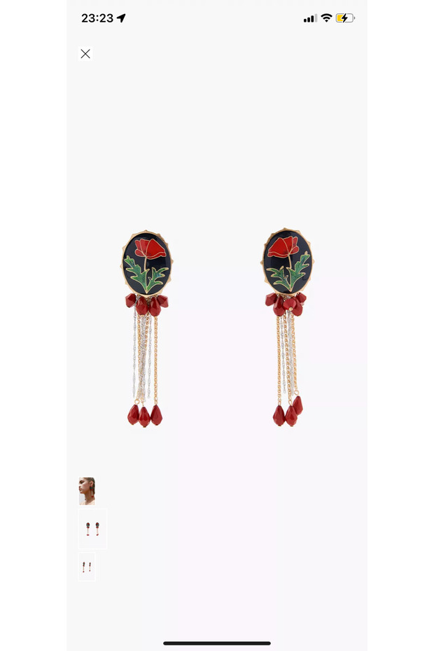 Zra Button Flower Beaded - 2