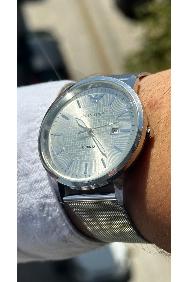 TAKVİMLİ HASIR KORDON KOL SAATİ - 1