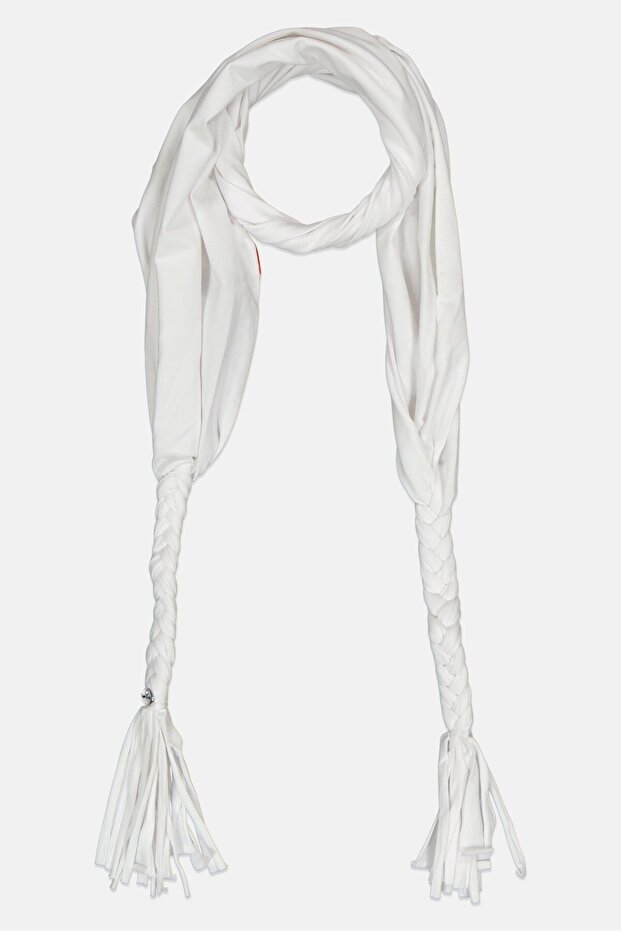 Women Solid Pashmina, White