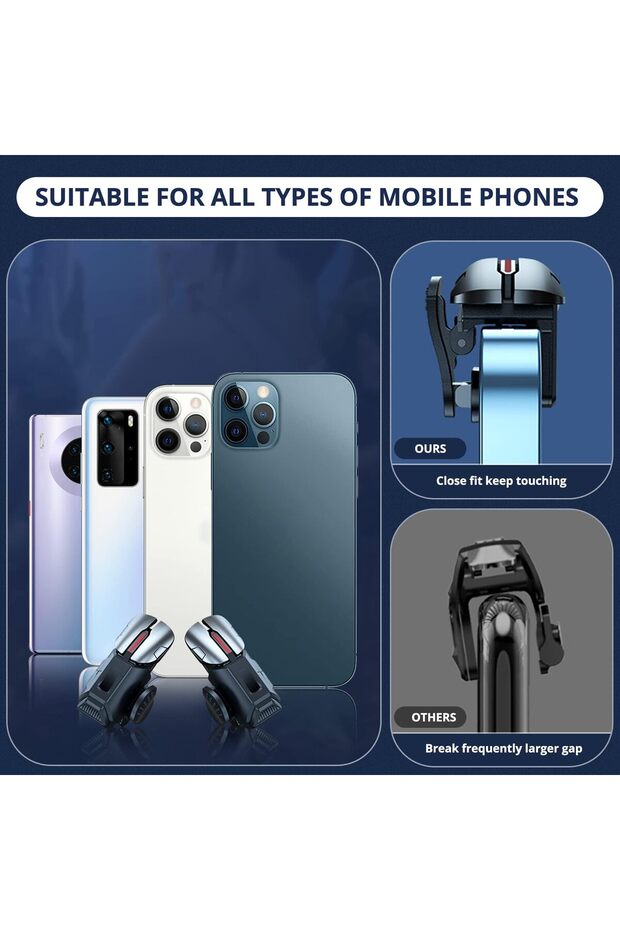 وحدة تحكم ألعاب الهاتف المحمول Game Trigger، عصا تحكم ألعاب الهاتف المحمول، متوافقة مع أجهزة iPhone وAndroid وShooter - 6