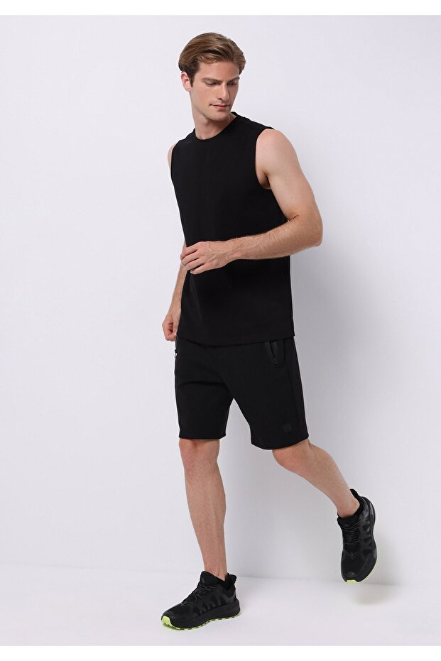 Regular Fit Erkek Siyah Atlet - 3