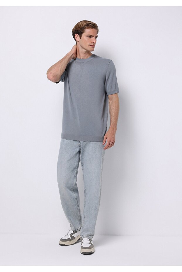 Regular Fit Erkek Yeşil Kazak - 3