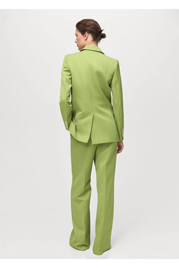 Keten karışımlı blazer ceket - 4