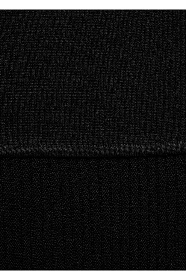 Asimetrik triko elbise - 6