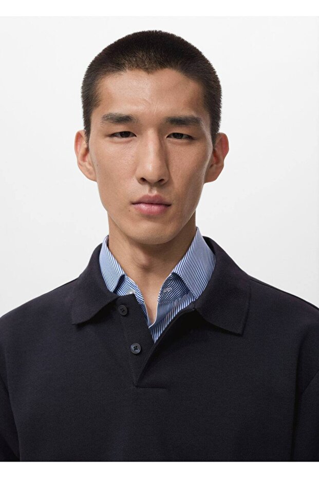 Regular kesim polo sweatshirt - 7