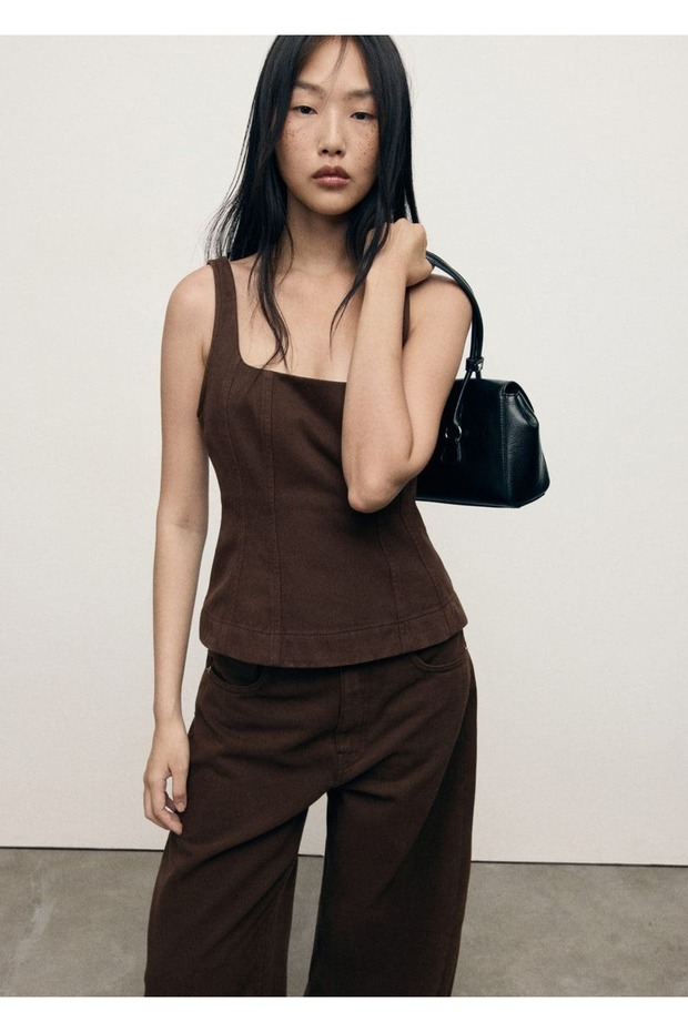 Denim evaze etek - 1