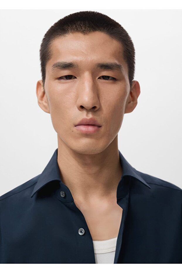 %100 pamuklu slim fit gömlek - 8