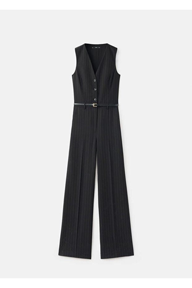 Kemerli çizgili tulum - 3