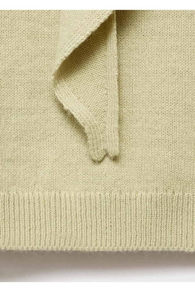 Kısa kollu fularlı kazak - 6